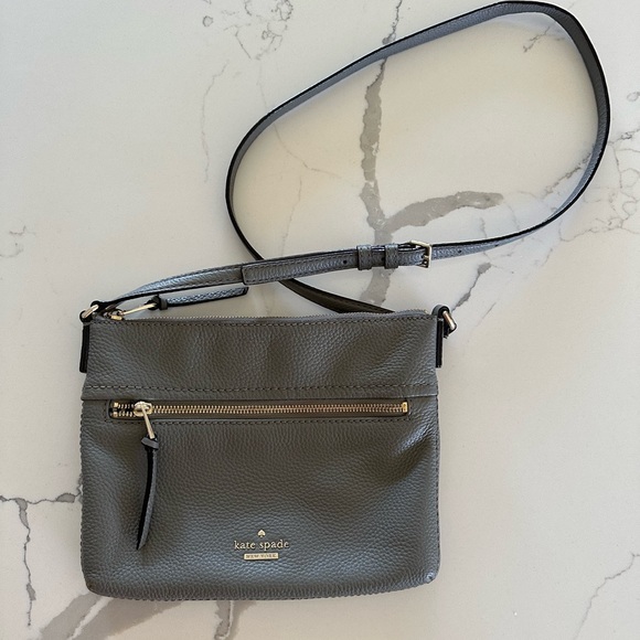 Bags Kate Spade Gray Crossbody Purse Poshmark